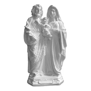 Imagem De Sagrada Familia Kit Com 10un De 22cm Gesso Cru