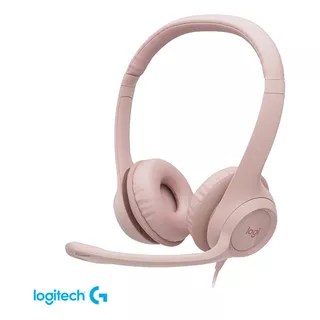 Audifono Logitech H390 Usb - Cancelación De Ruido Color Rosa