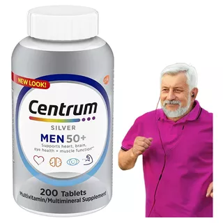 200 Tab Centrum Silver Adulto Mayor Men 50+ Rinde 7 Meses