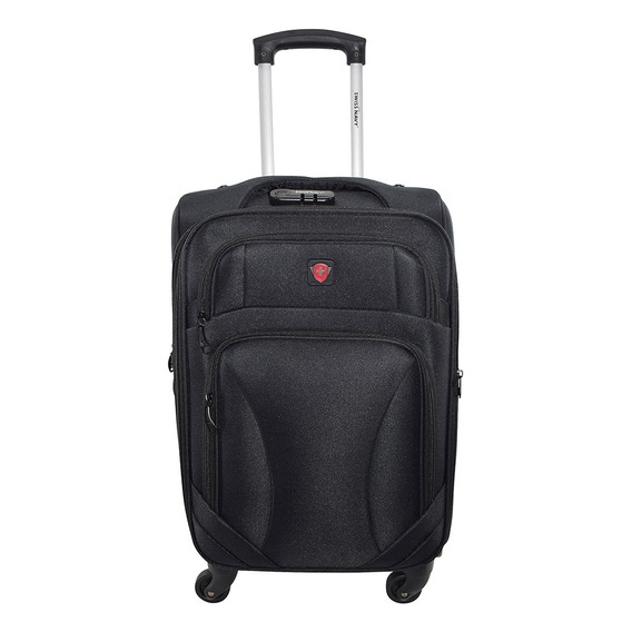 Maleta Swiss Navy® Lema, Blanda Chica 20inch Carry On Cabina Color Negro