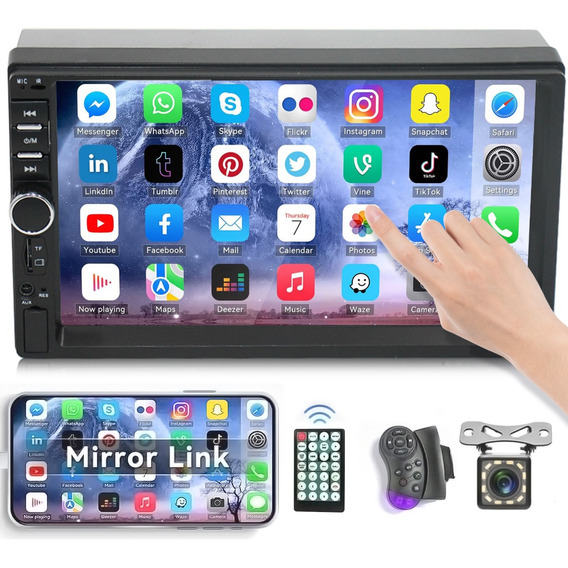 Pantalla Táctil Estéreo Para Coche Mirrorlink Hd De 7 Pulgad