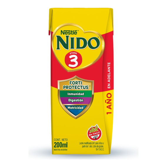 Nido 3 Leche Lista Para Tomar 200ml X 24 Nestlé Oficial