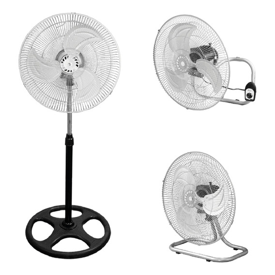 Ventilador 3 En 1 Multi Uso 3 Velocidades Aspas De Metal