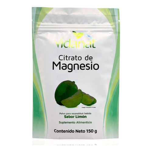 Citrato De Magnesio 150 G Sabor Limón Vidanat