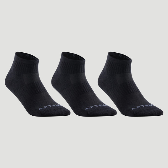 3 Pares Calcetines Adulto Mid Negro Rs500 Artengo