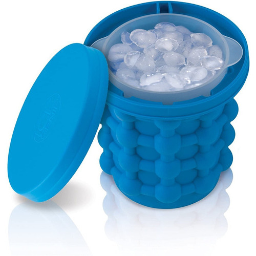 Mini Hielera Portátil Congelador Enfría Bebidas Profesional Color Azul Marino