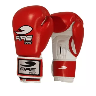 Guantes De Box Fire Sports Oficial Olimpico Competencia Rojo