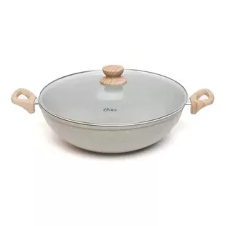 Panela Wok Antiaderente C/tampa 34cm Marble Edition Oster