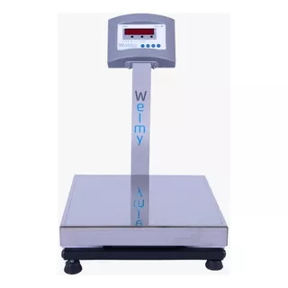 Balança Digital Industrial C/coluna Bat 100kg 20g W100 Welmy Cor Cinza 110v/220v