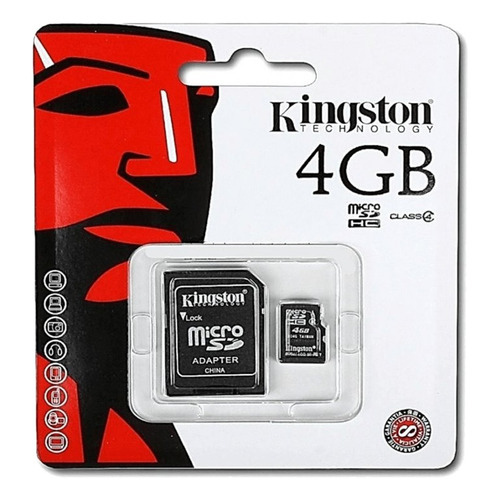 Tarjeta de memoria micro SD Kingston de 4 GB Tf con adaptador SD