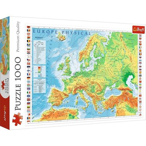 Rompecabezas Puzzle 1000 Piezas Trefl Mapa Europa 10605