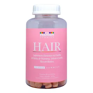 Kit C/2 Potes Gummies Hair 120un Goma Fortalecedora Cabelos