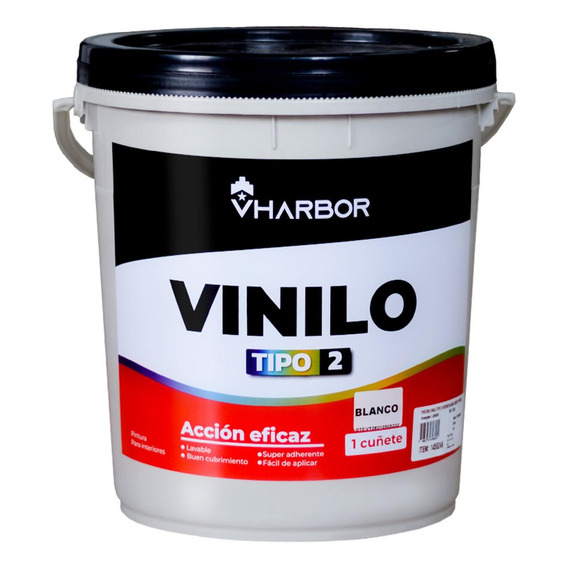 Pintura Vinilo Tipo 2 Interior Blanco Cuñete (vharbor)