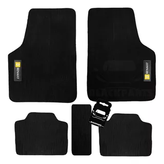 Tapete De Borracha Personalizado Renault Sport Luxo Preto