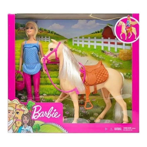 Muñeca Barbie Con Caballo Mattel. Fxh13