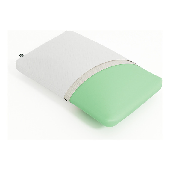 Almohada Cool Series Green Tea Memory Foam Zinus 40x60cm Color Blanco