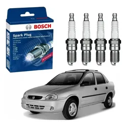  Jogo Velas Bosch Corsa Classic 1.0 Vhc Flex 2006 A 2009