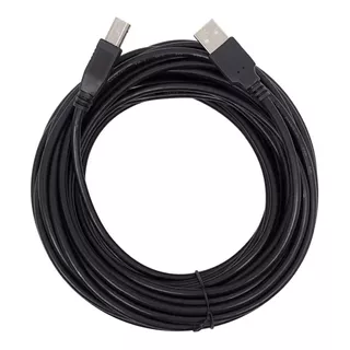 Cabo Usb 2.0 Para Impressora 5 Metros Cor Preto