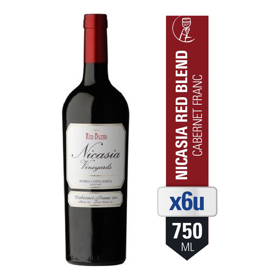 Vino Nicasia Red Blend Cabernet Franc 750ml X6