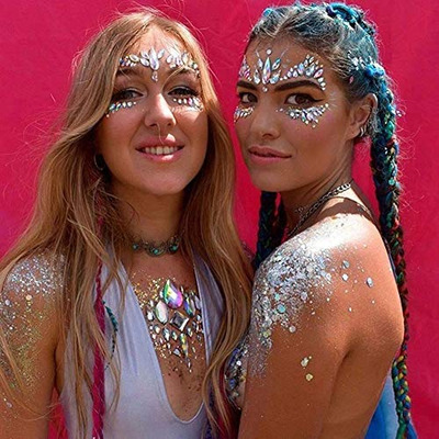 Festival Ropa Rave Accesorios Cara Joyas Gemas Pegatina...