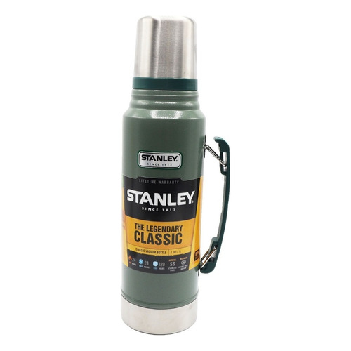 Termo Stanley Acero Inoxidable 1 Litro Frio Caliente 24 Hs Color Hammertone green