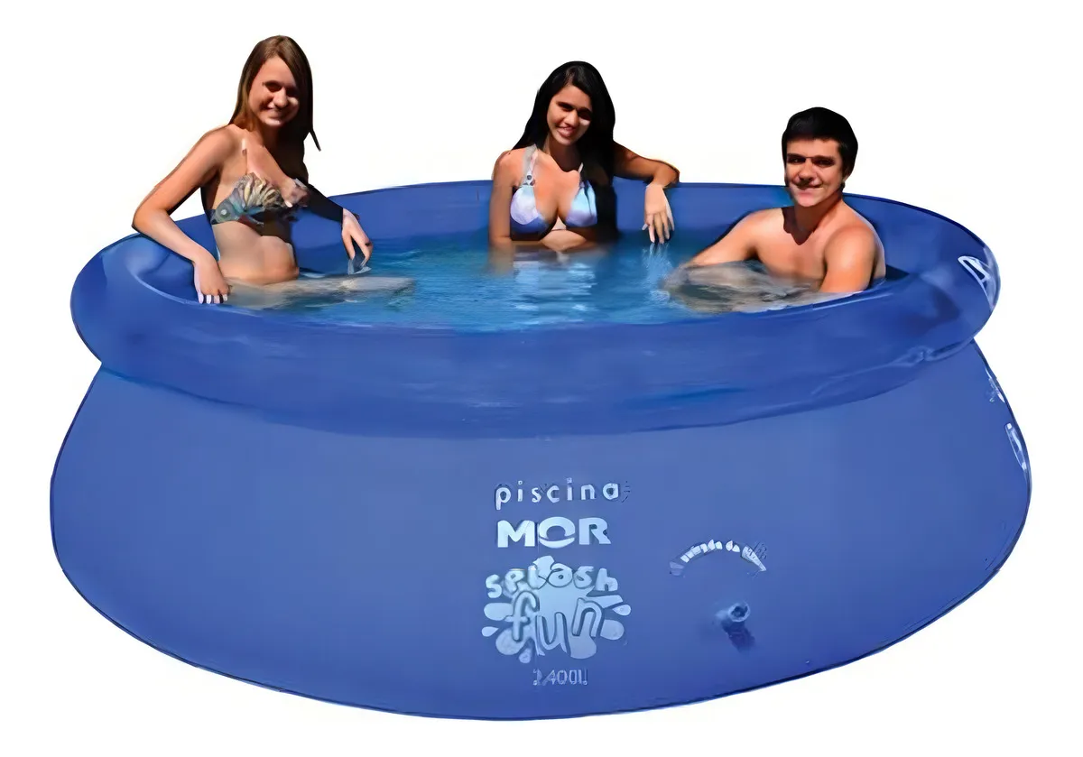 Mor Splash Fun Piscina Inflável Redonda 2.400 Litros Mor Azul