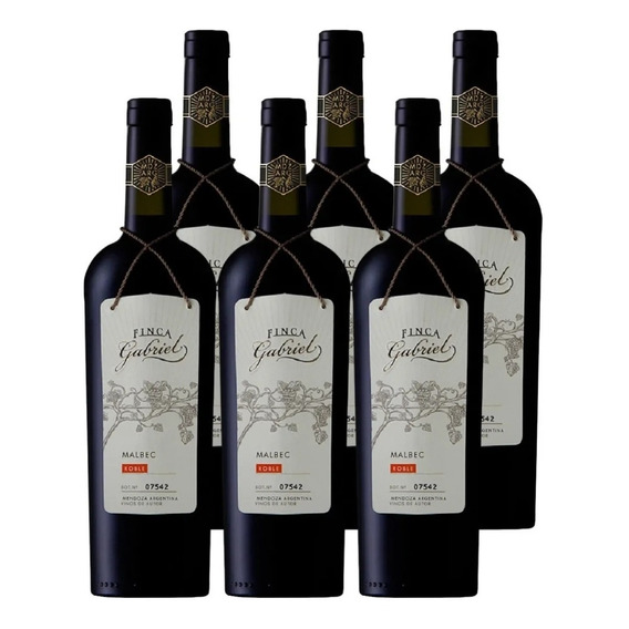 Vino Finca Gabriel Malbec Roble Caja X6 Unidades Jorge Rubio