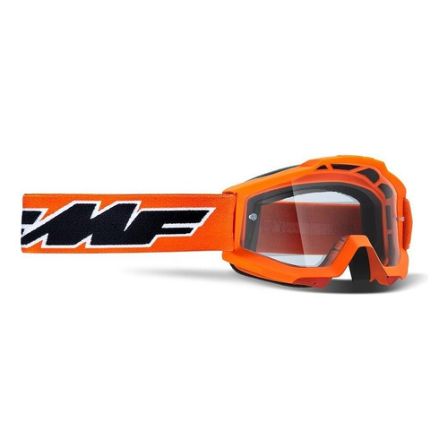 Goggles Para Niño 100% Fmf Powerbomb Youth Orange Color de la lente Transparente Color del armazón Naranja Talla UNITALLA