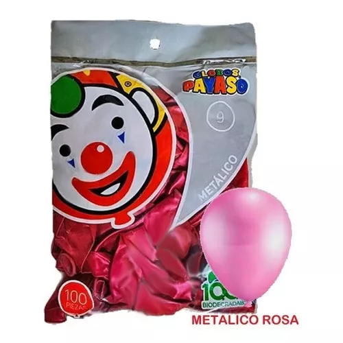 Globo #12, 100 Piezas - Rosa