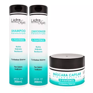 Shampoo + Condicionador + Máscara D-pantenol Nutrição 300 Ml Cor De Cabelo Todas As Cores De Cabelo