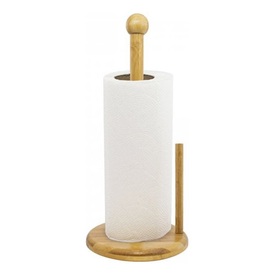 Porta Rollo De Cocina Papel Madera Bamboo 180385 Bazarnet. P