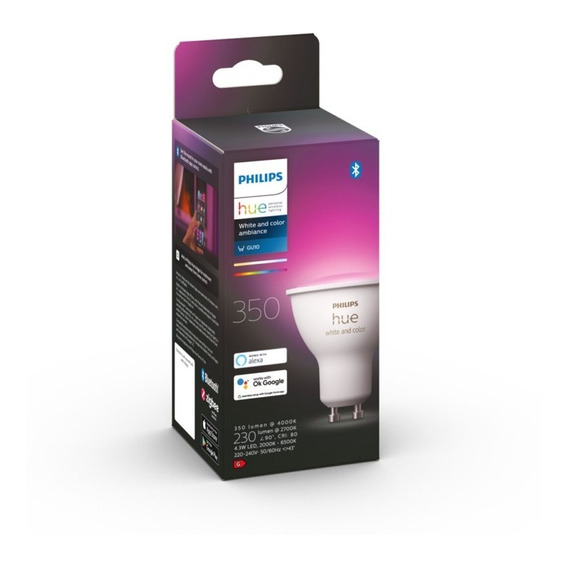 Ampolleta Philips Hue Gu10 Blanco Colores Y Bluetooth