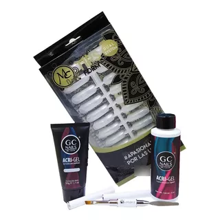 Kit Acrigel + 1 Tubo + Pincel + Tips Dual + Splash Gc Nails