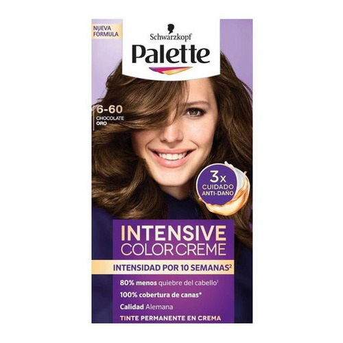 Kit Tinte Schwarzkopf Professional  Palette Palette intensive color cream tono 6-60 chocolate oro para cabello