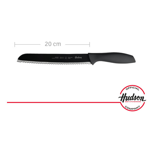 Cuchillo Para Pan Acero Inoxidable 7'' Linea Hudson Basic Color Plateado
