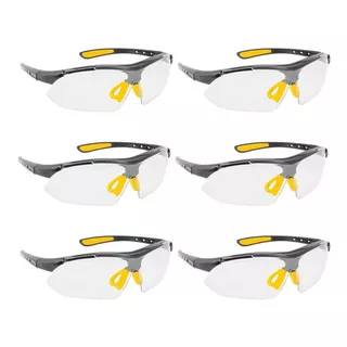 Kit 6 Óculos De Segurança Transparente Proteção Trabalho Epi