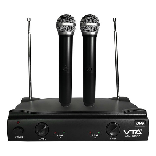 Set De Micrófonos Vta Con Transmisor Color Negro