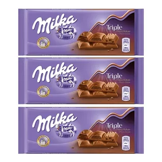 3 Milka Triple Cocoa Calda De Chocolate, Crocantes E Mousse 