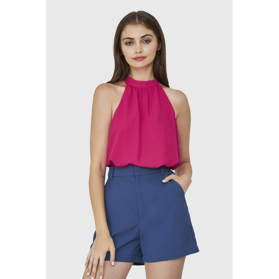 Blusa Halter Fucsia Nicopoly