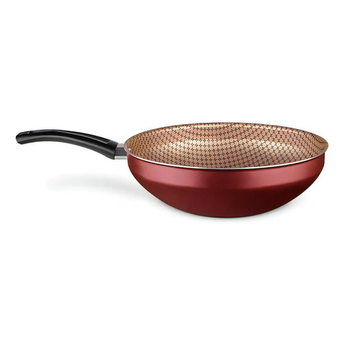 Wok Sartén Aluminio Antiadherente 28 Cm Flora Mta Color Rojo