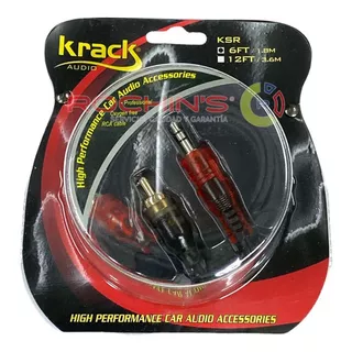 Cable Auxiliar 2 Rca A 1 Plug 3.5mm De 1.8mt. Krack Ksr-6ft