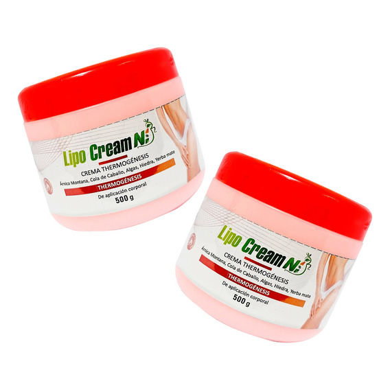 2 Crema Reductora Para Abdomen Lipo Cream Tapa Roja