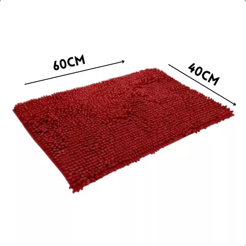 Rojo, 40*60 CM) Alfombra de baño Antideslizante, Alfombra de baño