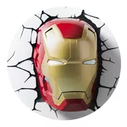 Lámpara Mural 3d Cara De Iron Man