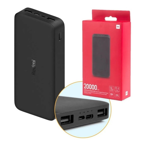 Xiaomi Power Bank Bateria 20000mah 18w Fast Charge