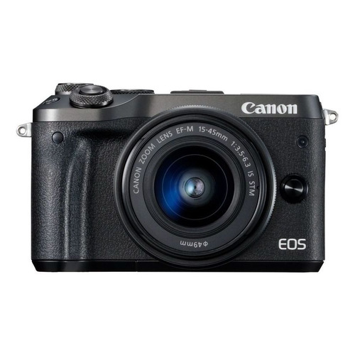  Canon EOS M6 15-45mm IS STM sin espejo color  negro 