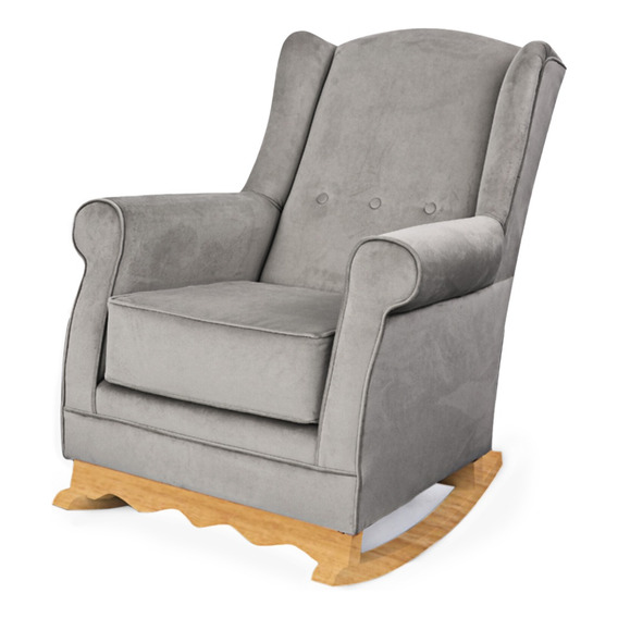 Sillón Mecedor Soft Pana Ideal Amamantar Dormir Bebe Berger