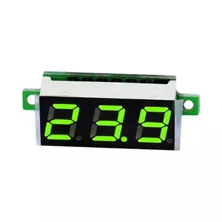 Mini Voltimetro Digital De Panel 0-100v Dc Verde Unoelectro