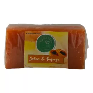 Jabon Artesanal Facial De Papaya Natural Antimanchas 100g