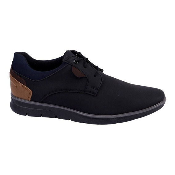 Zapato Casual Fratello Negro Para Hombre 0698